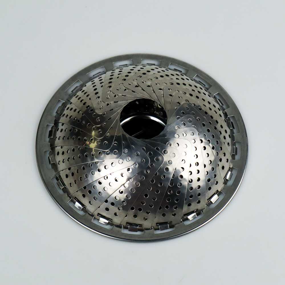 KR  Kukusan Stainless Flexible Nampan Pengukus Makanan Panci Lipat Tray Retractable