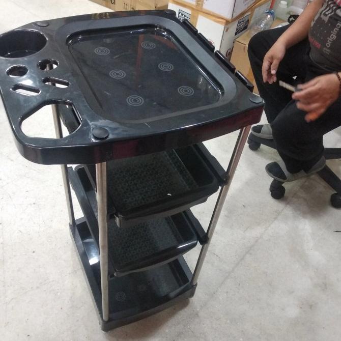 Rak Salon Susun 4 Hitam