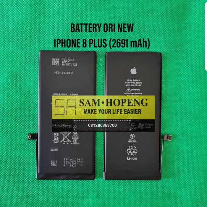 Iphone 8+ 8 Plus Batre Baterai Battery Batere Original 2691Mah