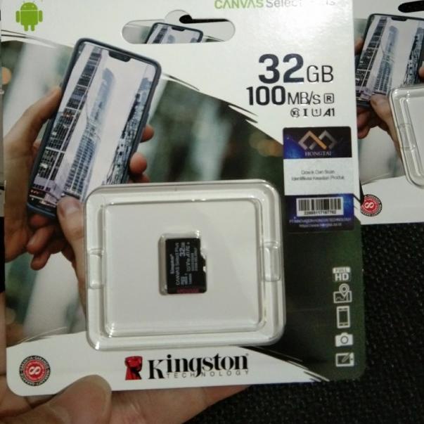 MEMORY MICRO SD KINGSTON ORIGINAL 128/64/32GB CANVAS SELECT PLUS 32 GB - 32 gb