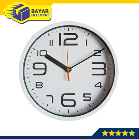 Jam Dinding Tempel Dingding Wall Clock Polos Warna PUTIH Murah 2025