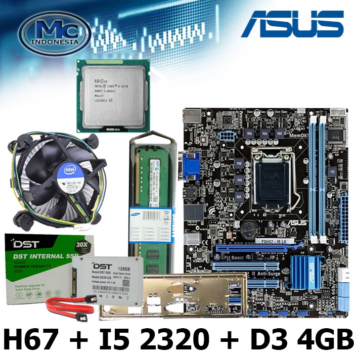 Mainboard MOBO Motherboard H67 + HEATSINK