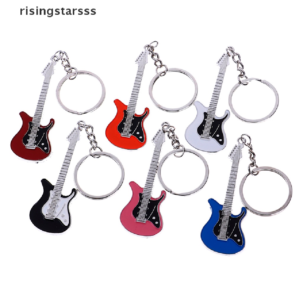 Rsid Span-new Kreatif Logam Gitar Elektrik mini Gantungan Kunci key chain Gantungan Kunci Hadiah Jelly