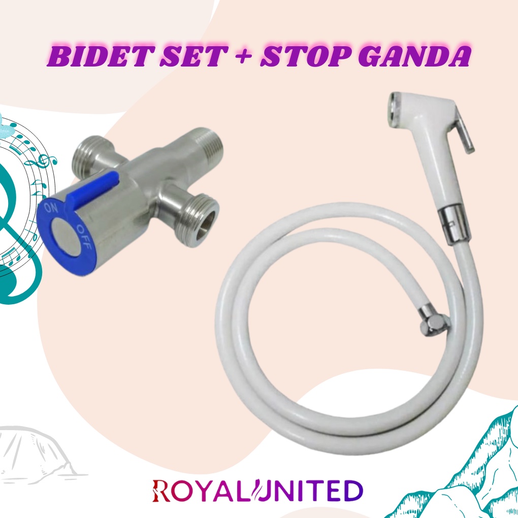 PAKET B JET SHOWER STOPKRAN CABANG JET SPRAY BIDET MURAH SEMPROTAN AIR TERBARU