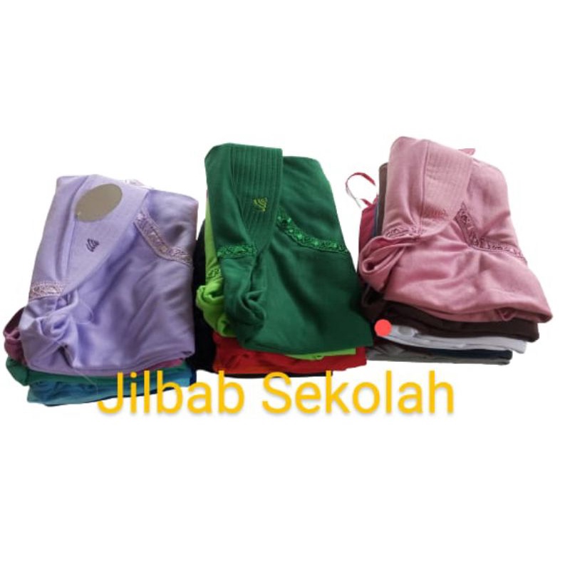 Hijab Anak Sekolah TK SD kelas 1 (S)//Serut pita Samping//Hijab Instan