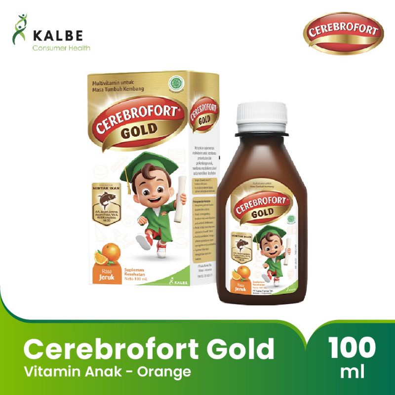 CEREBROFORT GOLD SIRUP RASA JERUK 100 ML - ED 11/2024