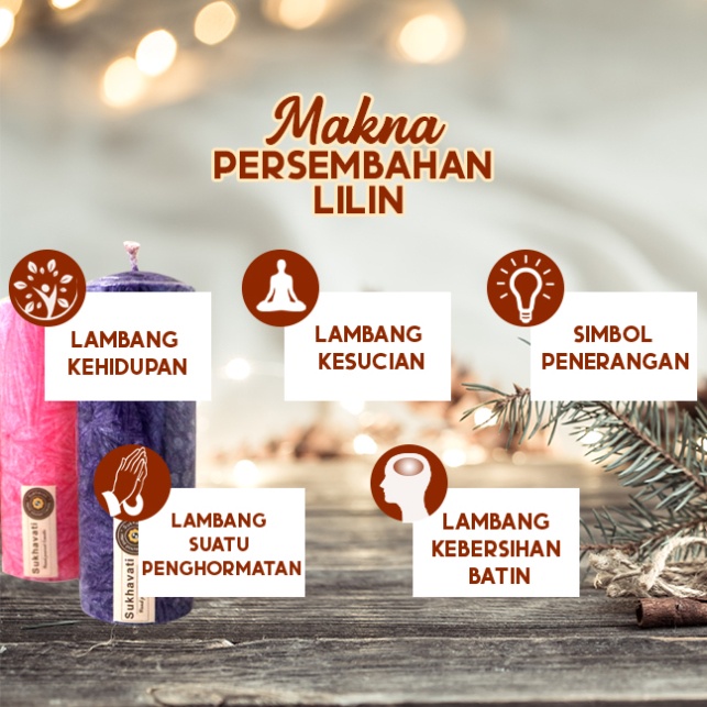 Lilin Advent / Adven Ungu+Pink /Lilin Rohani Misa Natal Stearin Stiker Motif Bulat