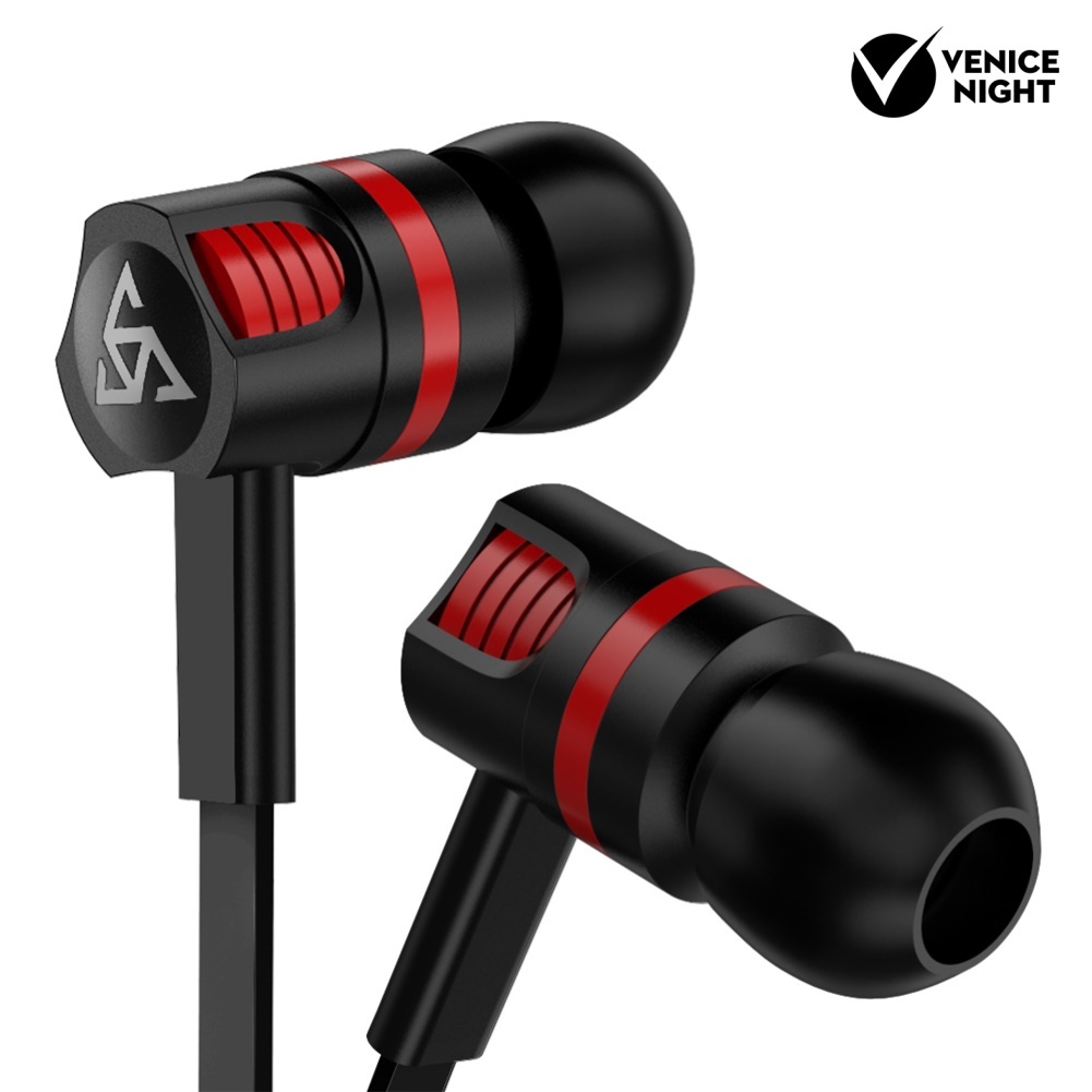 (VNEP) (Berkabel) T2 Stylish 3.5mm In-ear Stereo Earphone Phone Headset dengan Mic Line Control