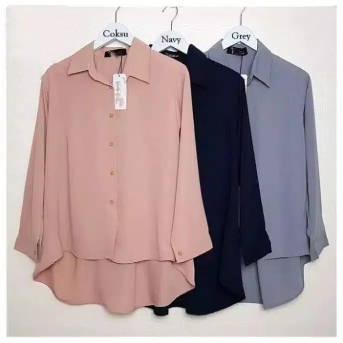 Baju Atasan Fashion Muslim Wanita Lengan Panjang Murah Kekinian
