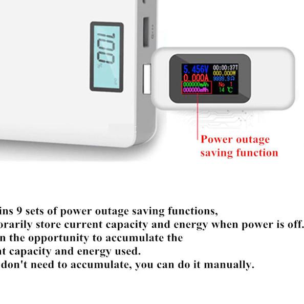 Keweisi KWS-MX18 10 in 1 USB Tester, USB Doctor - Hitam