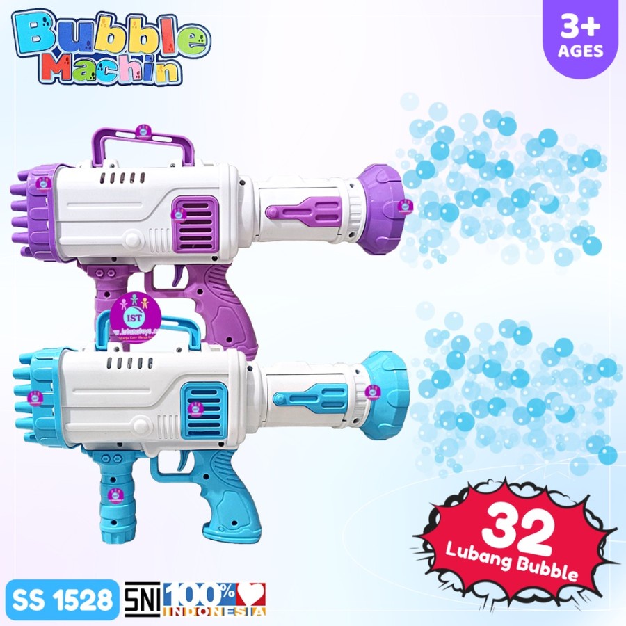 PROMO - Mainan Anak Bubble Bazooka Launcher Machine 32 Lubang Buble SS1528 / Mainan Pistol Bubble Mainan Anak Anak