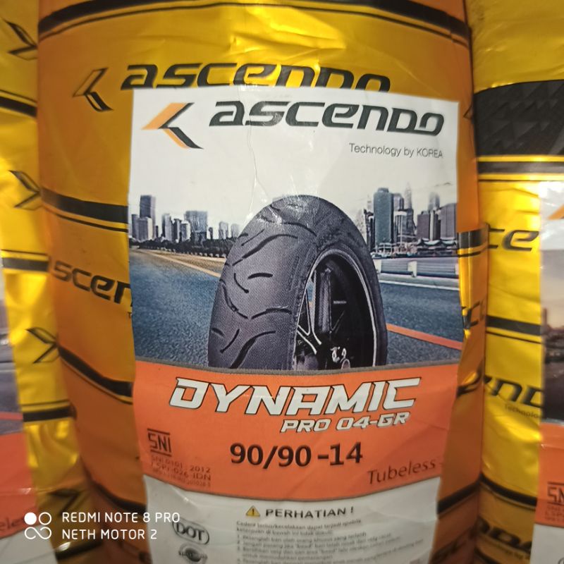 Ascendo - Dynamic Pro-04 80/90-14 & 90/90-14 Ban Tubeless