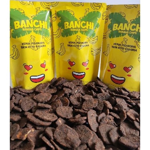 

Banana Chips Keripik Pisang Item Manis Snack Banchi