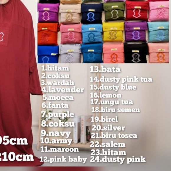 Mukena terusan Hadramaut terompah