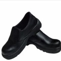 sepatu safety pendek slip on untuk kerja warna hitam