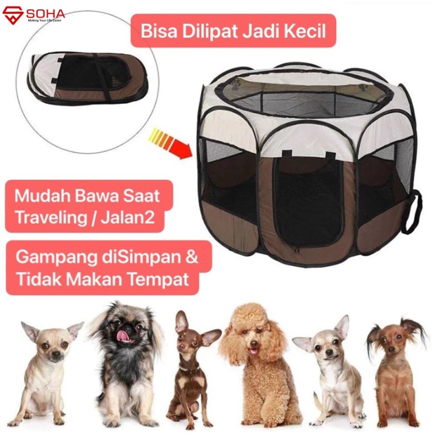 AHP-01 Kandang Pet Travel Tenda Kucing Tempat Tidur Kandang Anjing