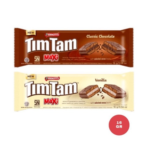 (JSO) Tim Tam Maxi 16gr / Tim Tam Sachet / vanila / coklat
