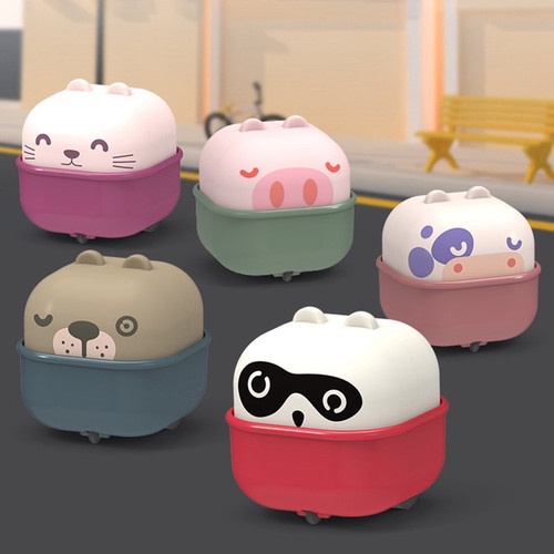 MAINAN ANAK CANGKIR KARTUN / CUTE CUP PET PRESS SLIDE TOYS CAR RETURN FORCE / MAINAN ANAK