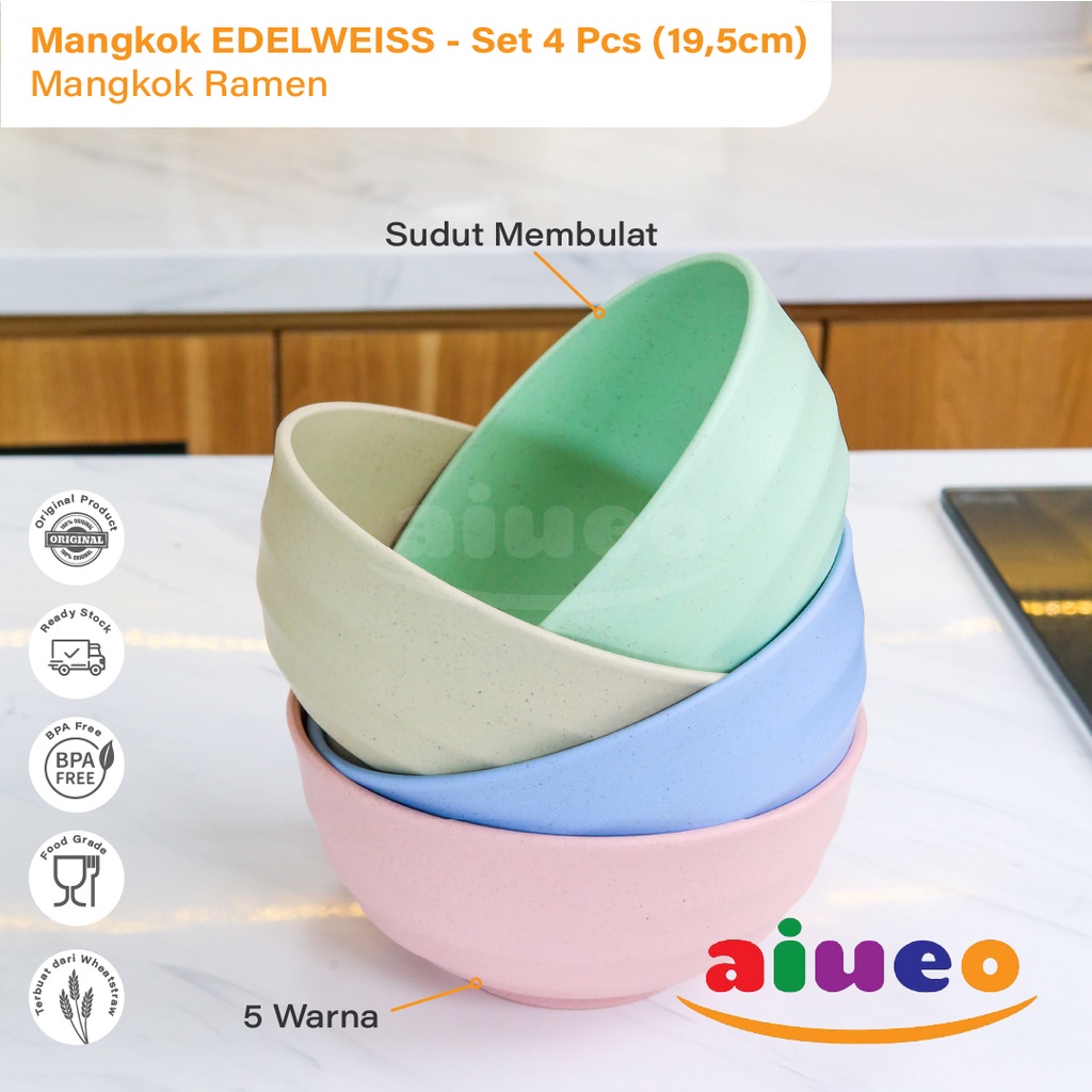 AIUEO | Promo Mangkok Set Murah 20cm Aesthetic Estetik Plastik