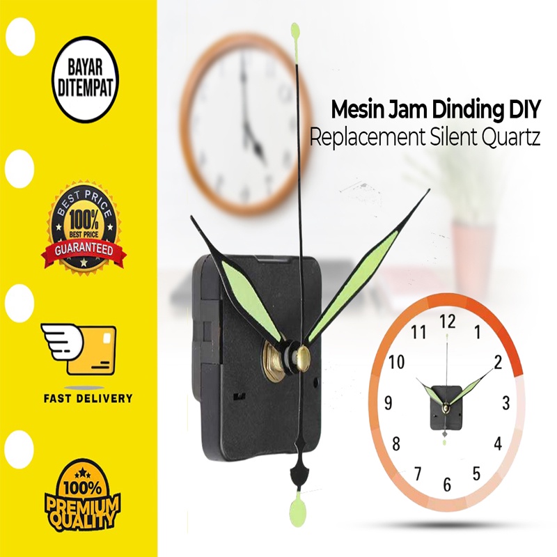 Mesin Jam Dinding Rumah Tembok DIY Replacement Silent Quartz