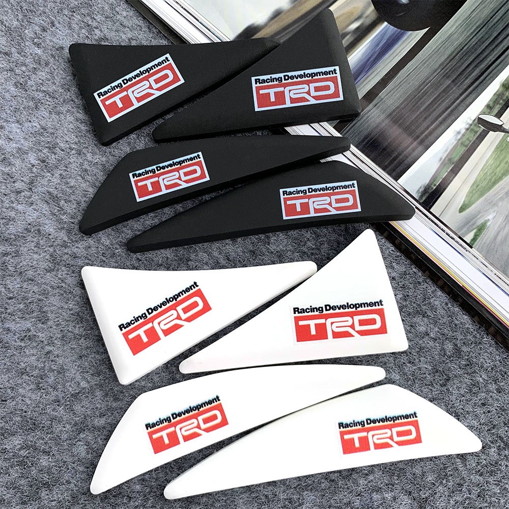 Toyota GR TRD Mobil TRD Stiker Perlindungan Sudut Pintu Mobil Anti Tabrakan Gores Silikon Karet Logo Innova AVANZA VIOS Hilux Carola GAZOO Racing