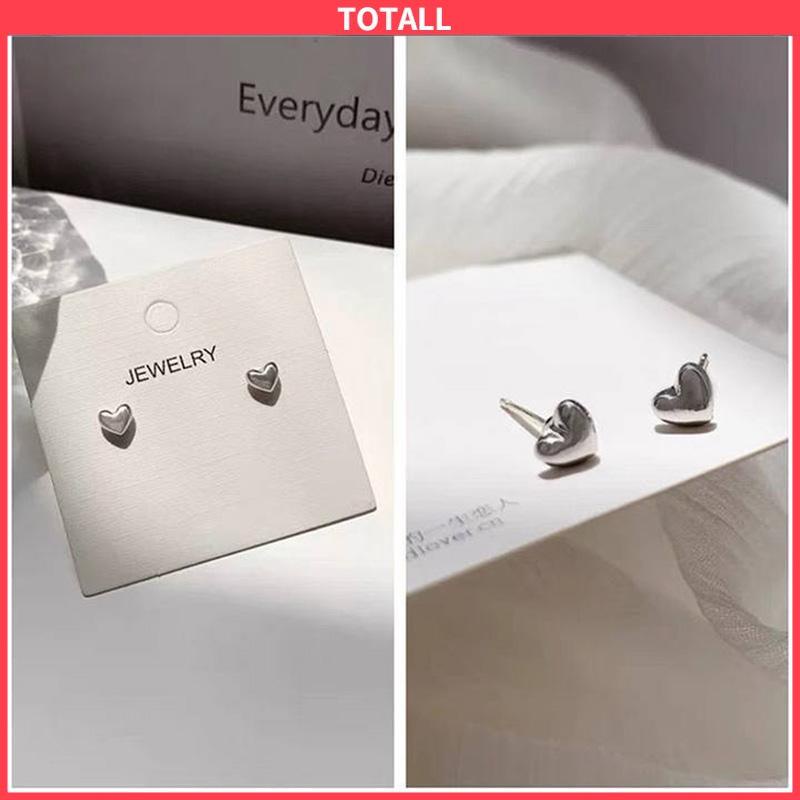 COD Fashion Anting Mini Kecil Sederhana Perhiasan Telinga Logam Berbentuk Hati Manis Sederhana Wanita-Totall