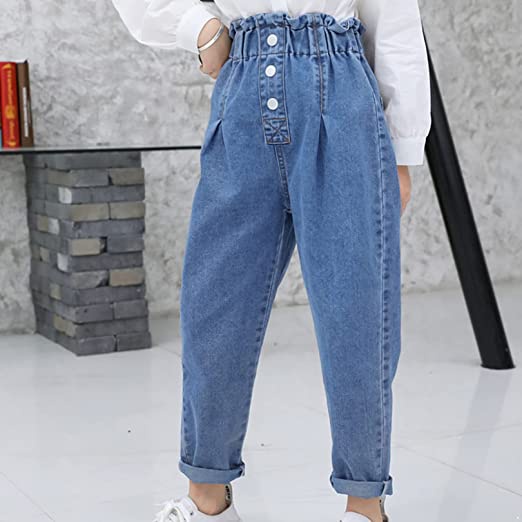 ZANETA Celana Jeans Anak 5-6th Pinggang Highwaist HW Celana Anak Perempuan | Celana Jeans Boyfriend Zaneta | Korean Style Outfit Kekinian