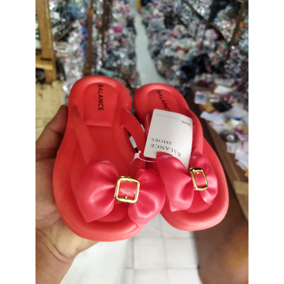 sandal anak tanggung jepit pita jibbitz bear terbaru 8001-A1 (24-35) sandal jepit anak terbaru 2022