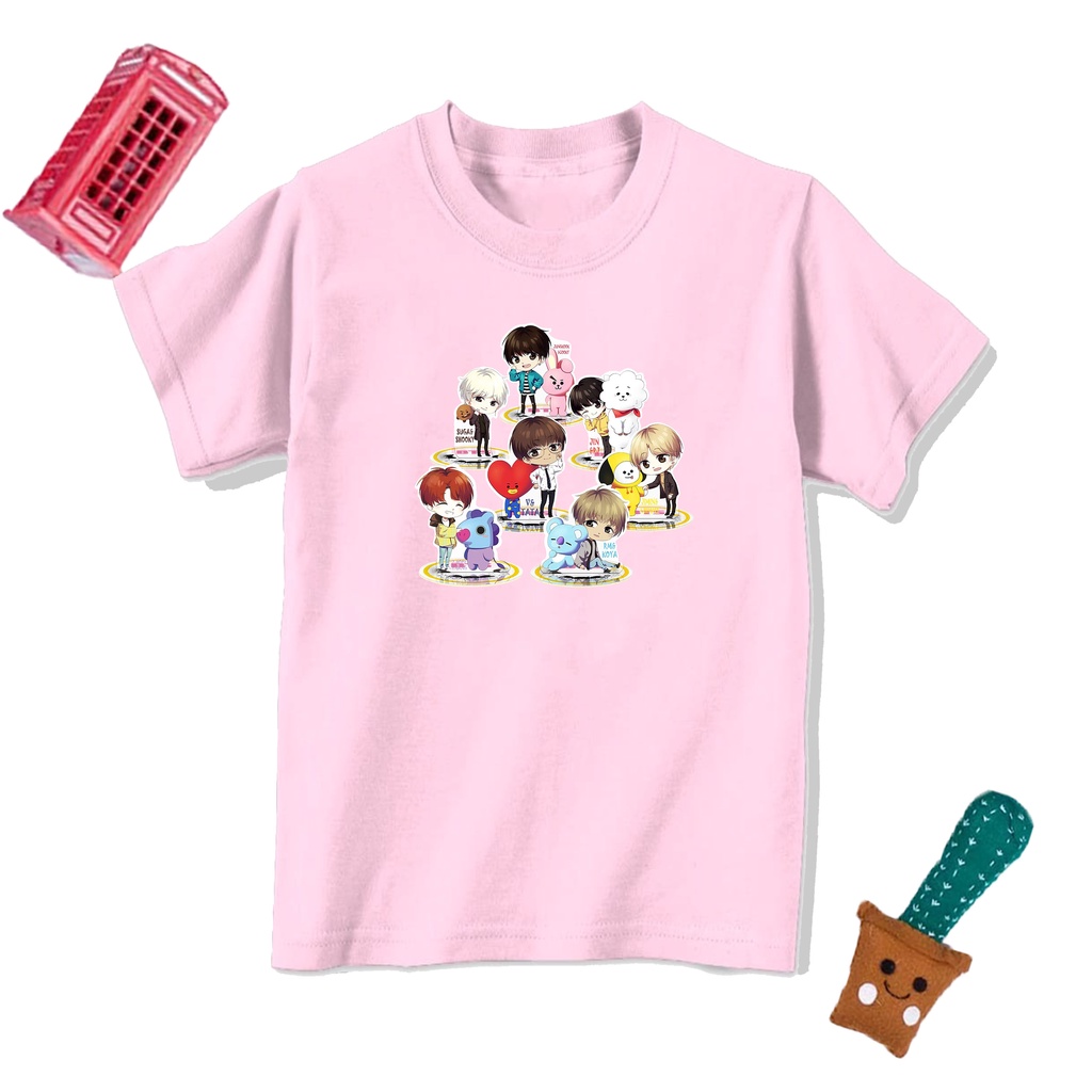 PVJ - Baju Anak Karakter Bt21 kaos anak perempuan Korea Style