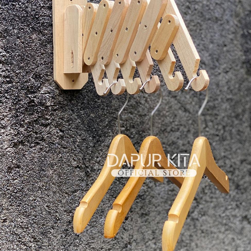 ㅾ Kapstok Jadul, Hanger Gantungan Baju Bahan KAYU PINUS ↓