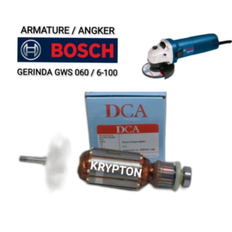 DCA / NRT- PRO / MOLLAR armature / angker gerinda type GWS 6-100 / 5-100 / 060 BOSCH