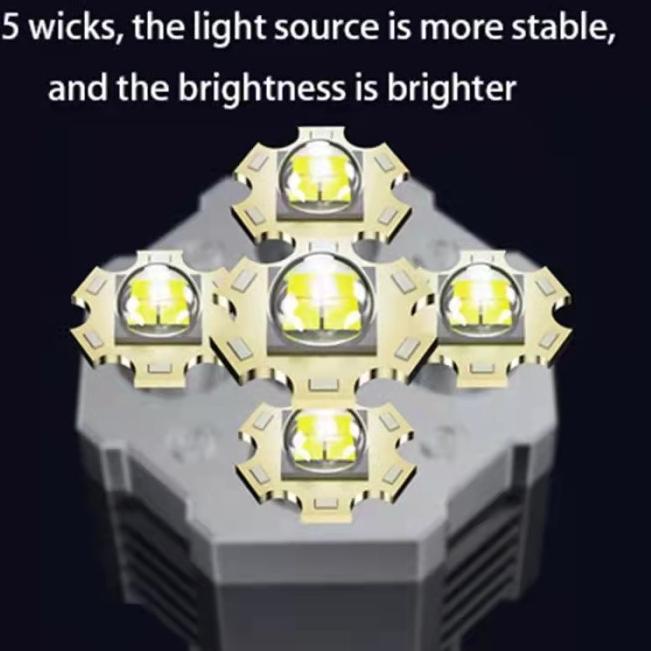 SENTER LED 5 MATA 60W + 20W SUPER TERANG / SENTER CAS LED - SENTER LED