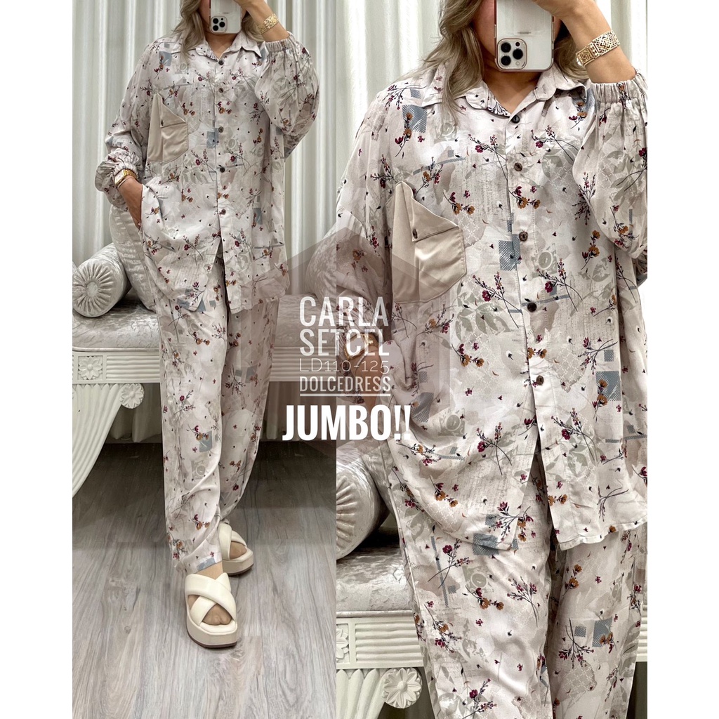 Carla Set Jumbo by Dolce Dress satu set Celana dan Atasan