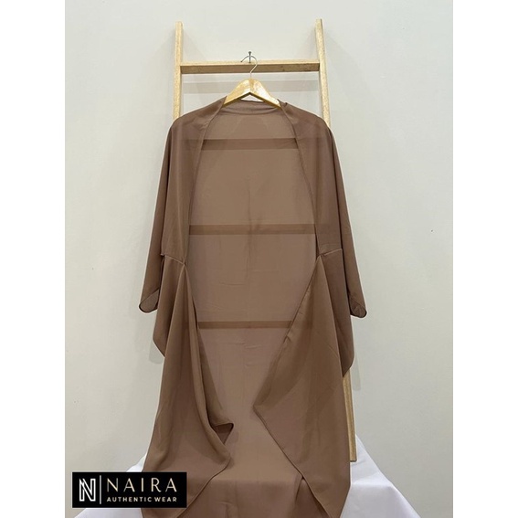 Fente Outer Scarf Ceruty Cardigan Polos Basic Wanita