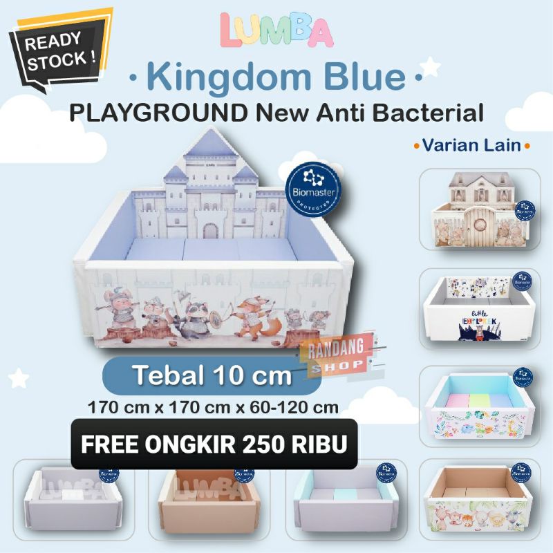 Jual Lumba Playground Antibacterial Kingdom Lavender Blue Playmat