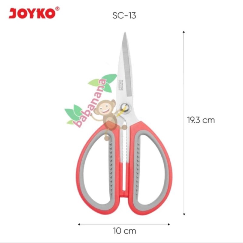 Gunting Joyko SC-13 heavy Duty Soft Grip Scissors pemotong multifungsi