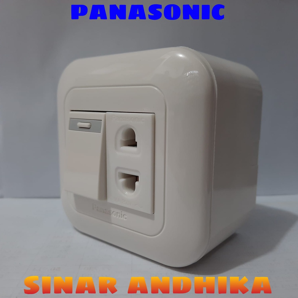 SAKLAR / STOP KONTAK PUTIH OUTBOW WIDE SERIES PANASONIC