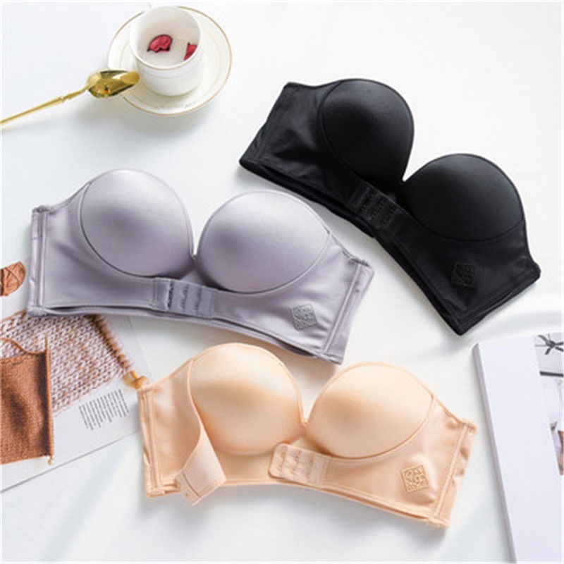 BEE - Bra Push Up Wanita Bh Strapless / Bh Kemben Kancing Depan Belakang Bh 336