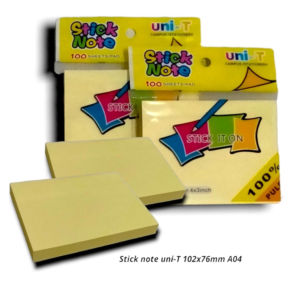 

STICKY NOTES YELLOW 657 MEMO TEMPEL KUNING 76X100 MM ISI 100'S