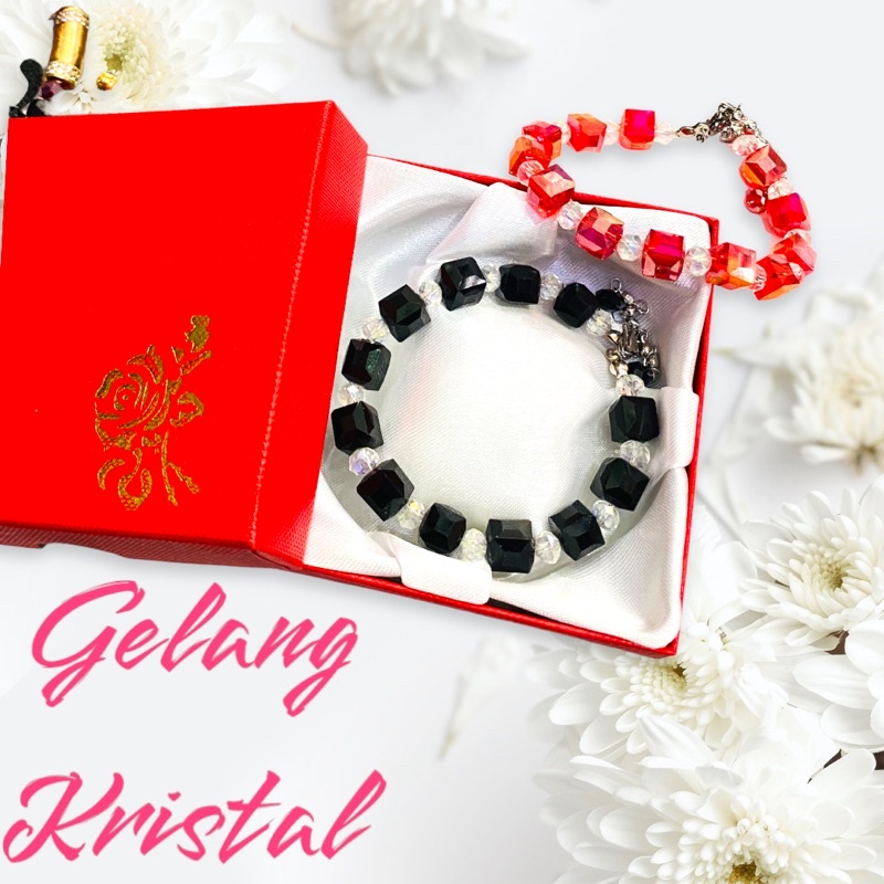 gelang titanium cristal premium