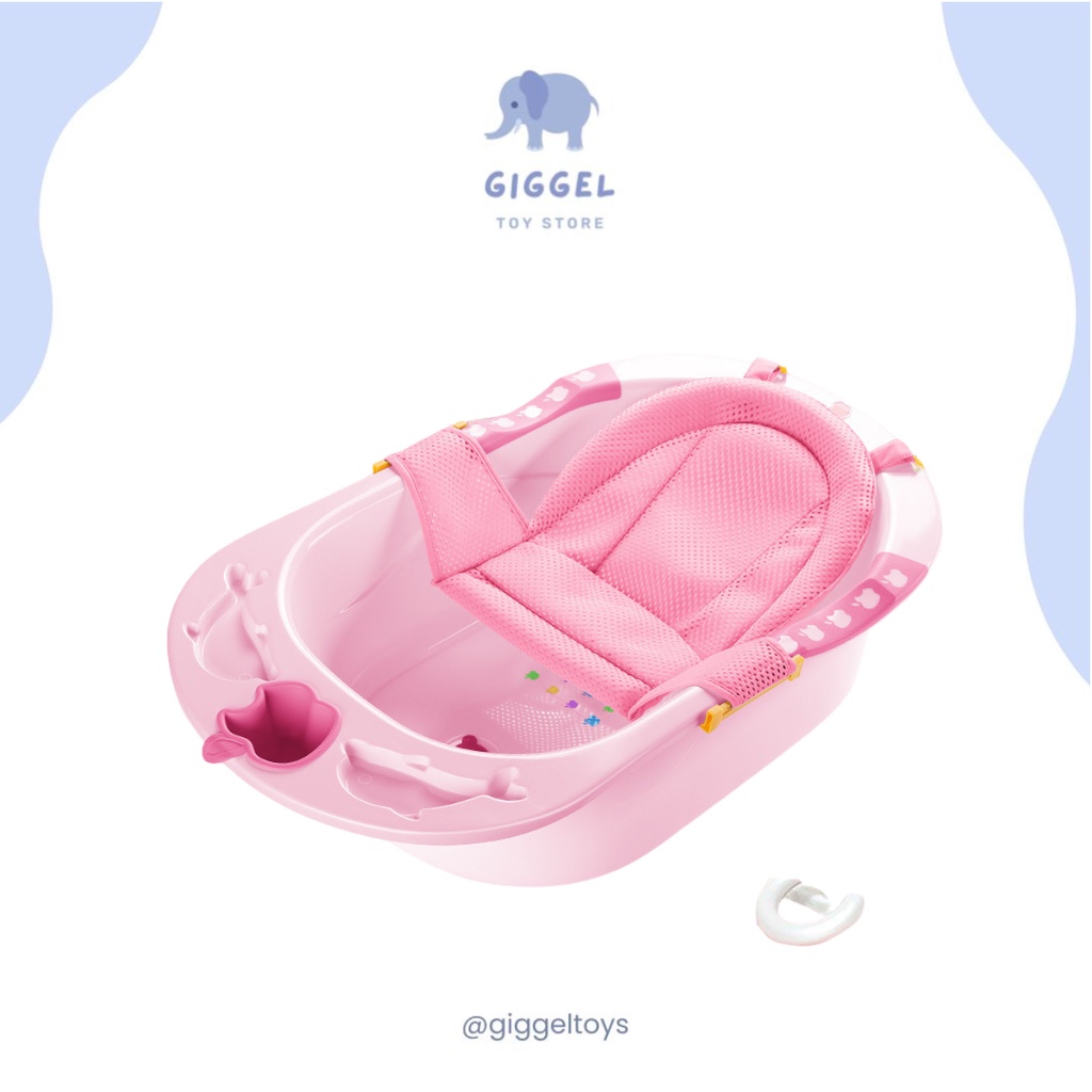 [ Giggel ] Baby Bath Helper ( Alat bantu untuk memandikan bayi ) / Jaring bak mandi bayi anti slip anti tenggelam / Jaring Alas Duduk Bak Mandi Bayi