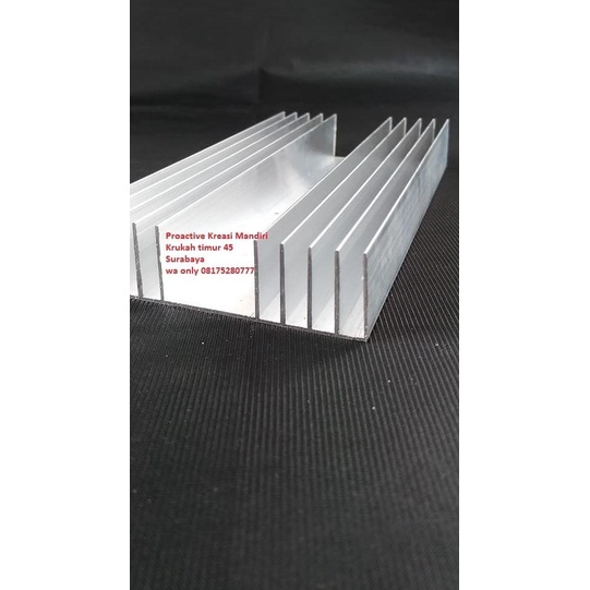 Pendingin power sanken p 60 cm type 5 sirip Tipis Heatsink aluminium
