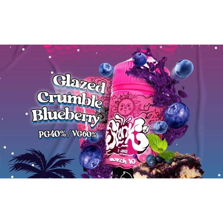 SLANK V2 MARCH10 GLAZED CRUMBEL BLUEBERRY 60ML Liquid Authentic By Slank