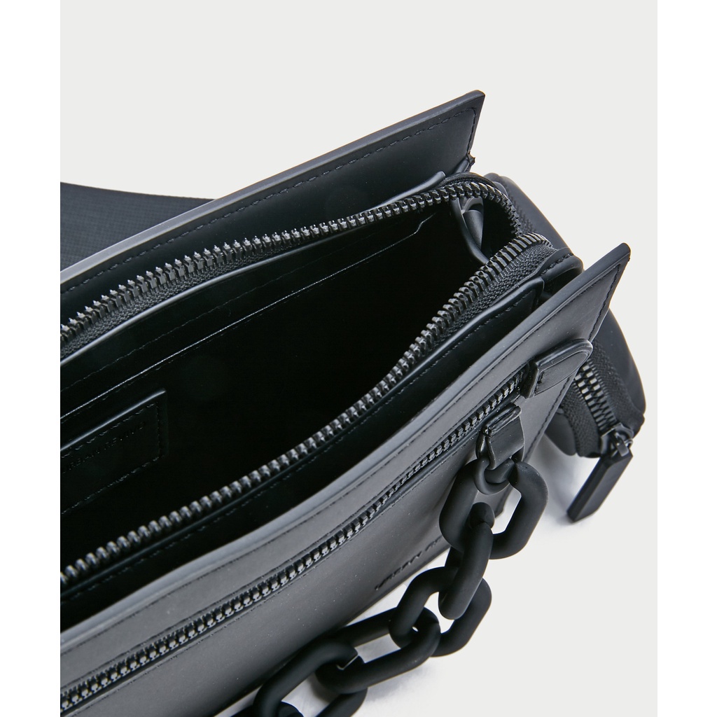 SmallAnt Tas Selempang Pria Kotak rantai Mini Satchel Black