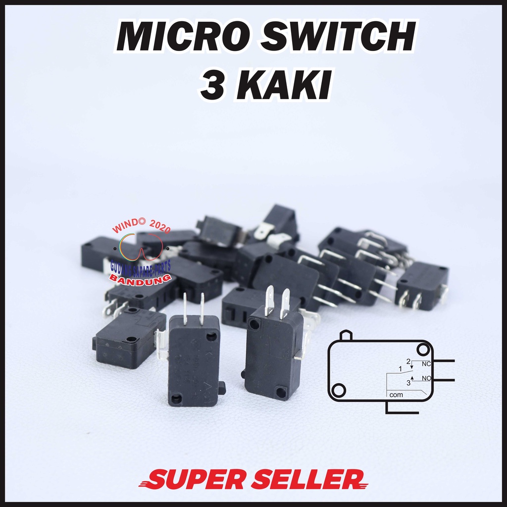 MICRO SWITCH 3 PIN | 3 KAKI | TIGA KAKI RICE COOKER MAGICOM | SAKLAR KECIL OTOMATIS