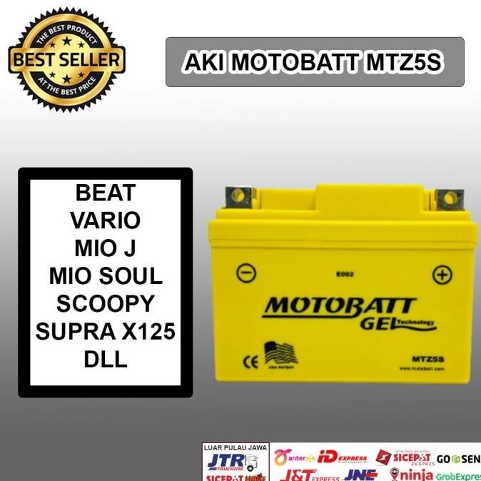 Aki Motor Honda Beat FI AKI MOTOBATT GEL MTZ5S ORIGINAL