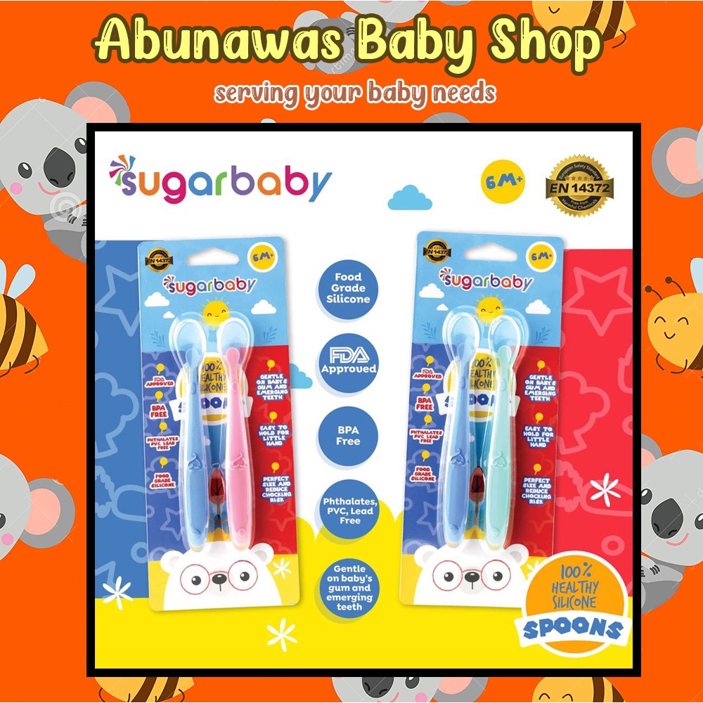 [FREE BUBBLE WRAP] Sugar Baby Silicone Spoon / Sendok Bayi Silikon