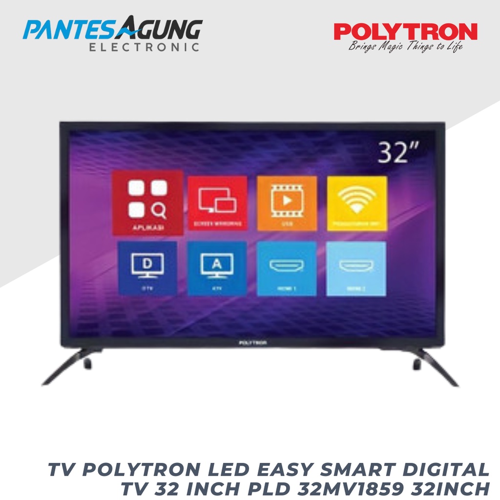 TV Polytron LED Easy Smart Digital TV 32 Inch PLD 32MV1859 / 32CV1869  32INCH
