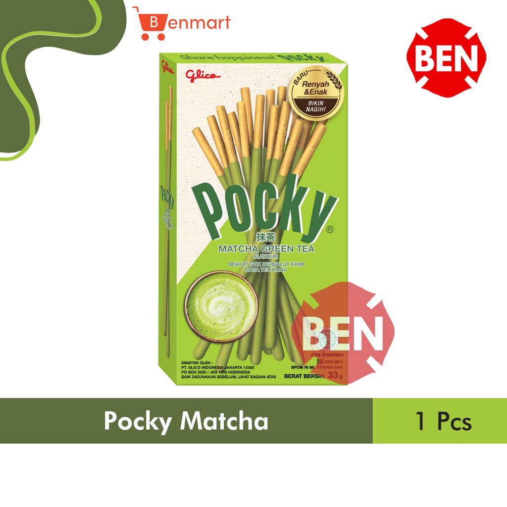 

Pocky MATCHA FLAVOUR 33g 33gr 33 g gr Glico Green Tea Teh Hijau BESAR