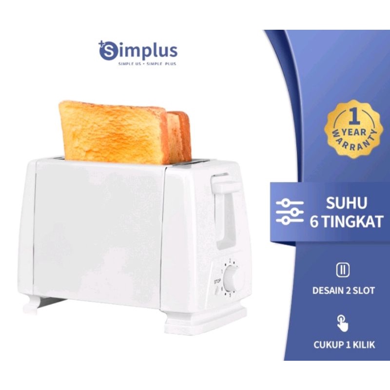 simplus pemanggang roti 2 slot low watt